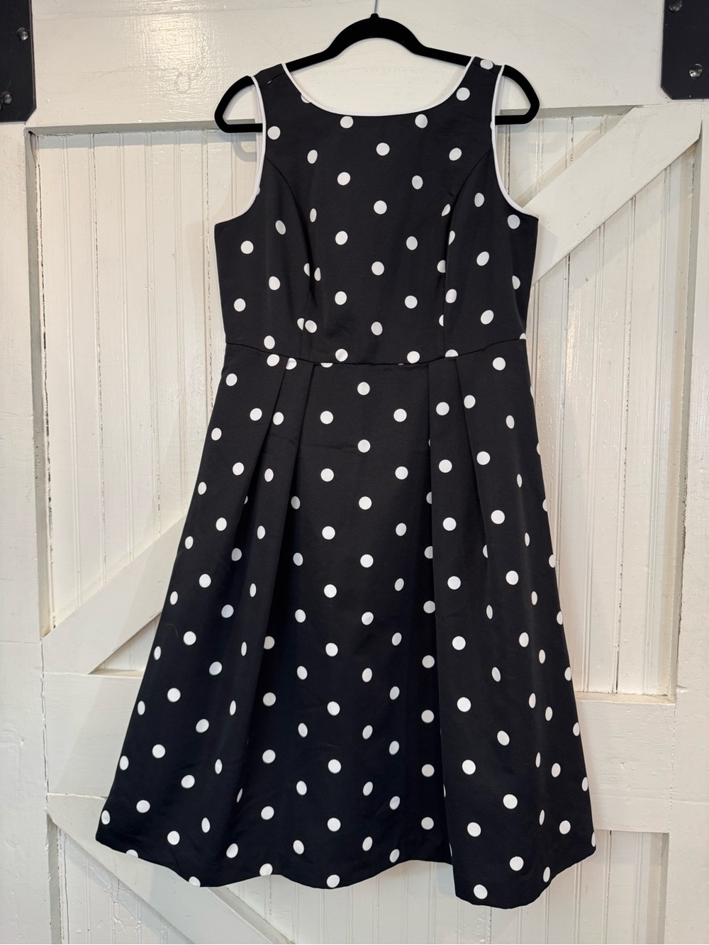 Eva Mendes x New York & Company Polka Dot Fit & Flare Dress Size 12 - Picture 2 of 12